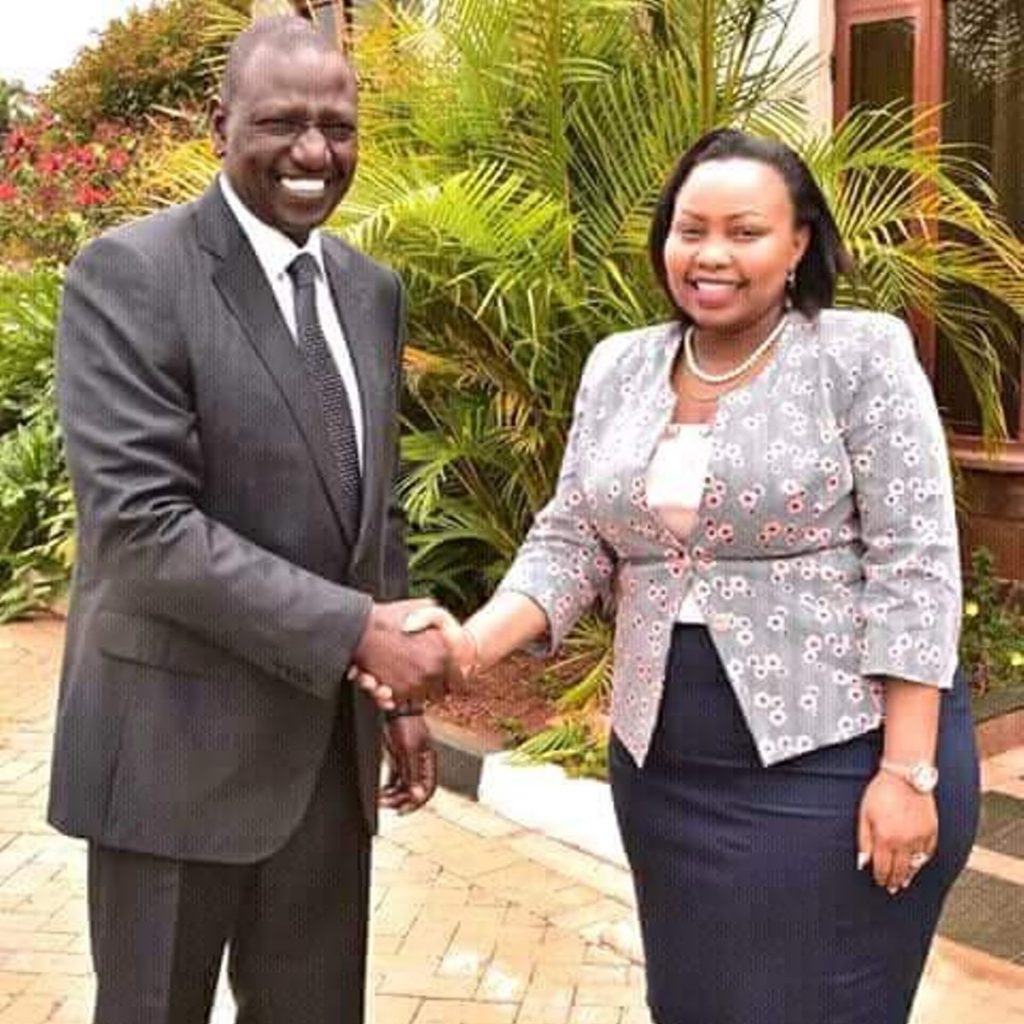 Deputy President William Ruto and Senator Millicent Omanga