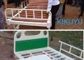 Hospital bed on display by local kenyan carpenters