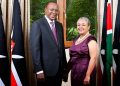 Uhuru Kenyatta with Margaret Kenyatta. Uhuru Kenyatta's government relaxed precautionary measures to combat covid-19, prepared for a rise in deaths