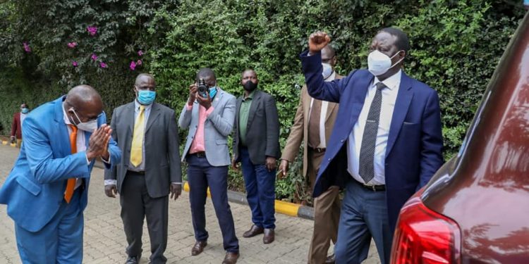 Raila Odinga at ODM offices. He said there is money for the building bridges initiative vote