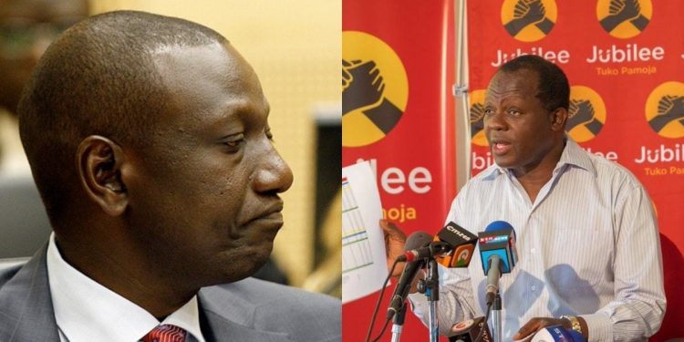 Deputy President William Ruto and the Jubilee Party Secretary General Raphael Tuju. Did Ruto check-up on the progress of the Jubilee Party for the second time in the past 7 days?