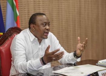 President Uhuru Kenyatta at his office in State House, Nairobi
