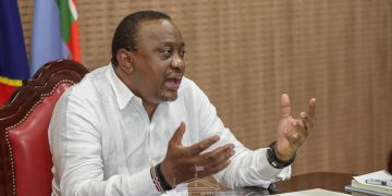President Uhuru Kenyatta at his office in State House, Nairobi