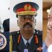 Former Nairobi governor Mike Sonko, Nairobi Metropolitan Services boss Mohammed Badi and President Uhuru Kenyatta in previous funtions.