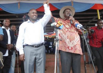 Junet Mohammed (right) with Raila Odinga on a previous political event