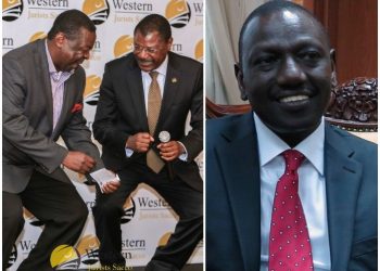 Luhya Politicians Moses Wetangula and Musalia Mudavadi with DP William Ruto at a previous function